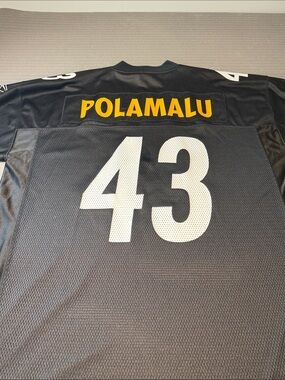 Reebok Pittsburgh Steelers Troy Polamalu #43 Super Bowl XLV Jersey XL